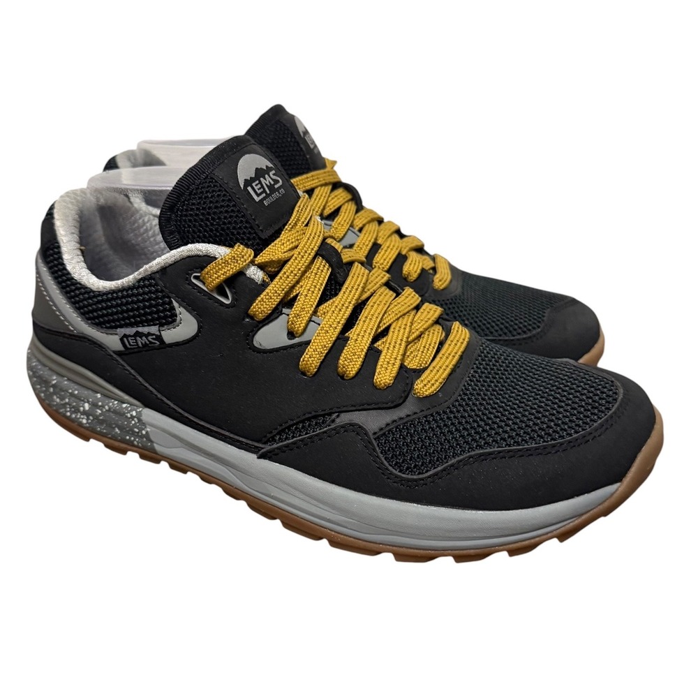 Lems Trailhead Onyx Mens 8.5 D Minimalist Hiking Trail Shoes LM210802 Black Gray